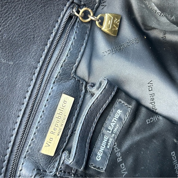 Via Repubblica Genuine Leather Sequin Convertible Backpack Purse Y2K Boho main image 5